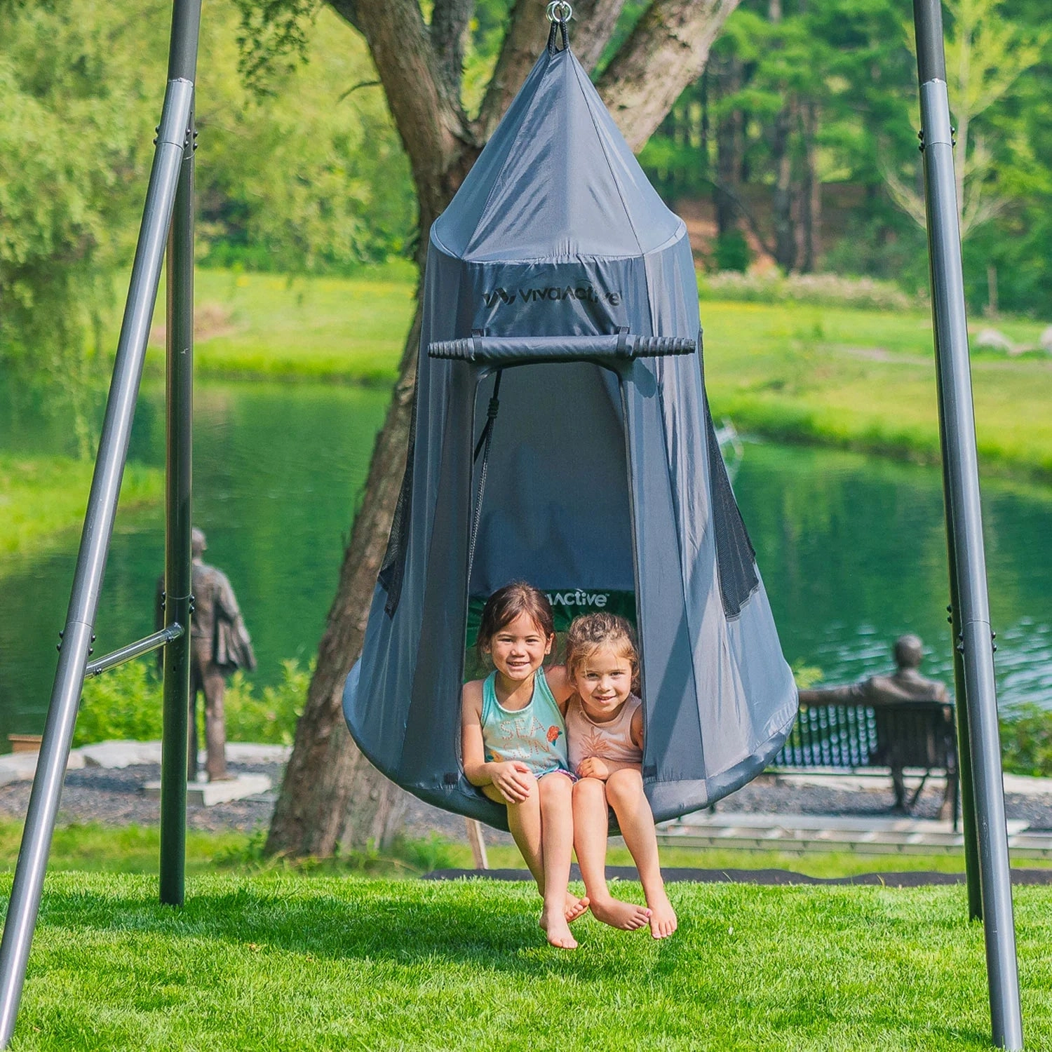 Single Swing Set With Tent Swing