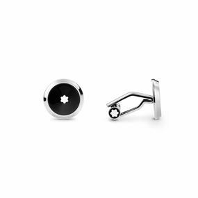 Star Cufflinks With Black Resin MB118607