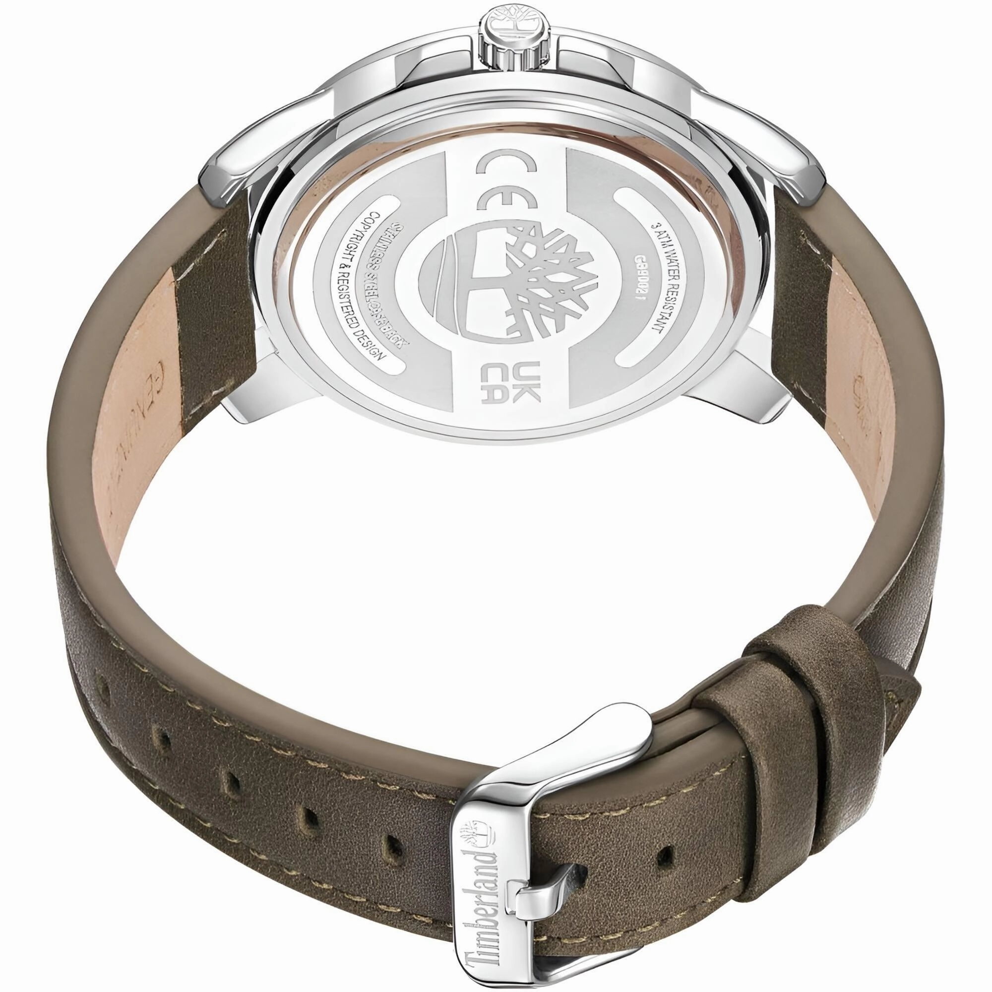 Timberland Men's Watch - Classic Black Dial Dark Brown Leather Strap | TDWGB9002102