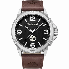 Timberland Men's Watch - Classic Brown Genuine Leather Strap Quartz | TDWGA9002201