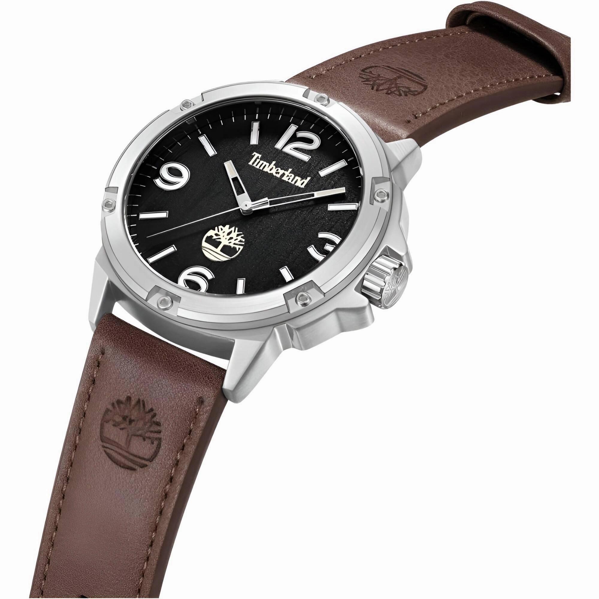 Timberland Men's Watch - Classic Brown Genuine Leather Strap Quartz | TDWGA9002201