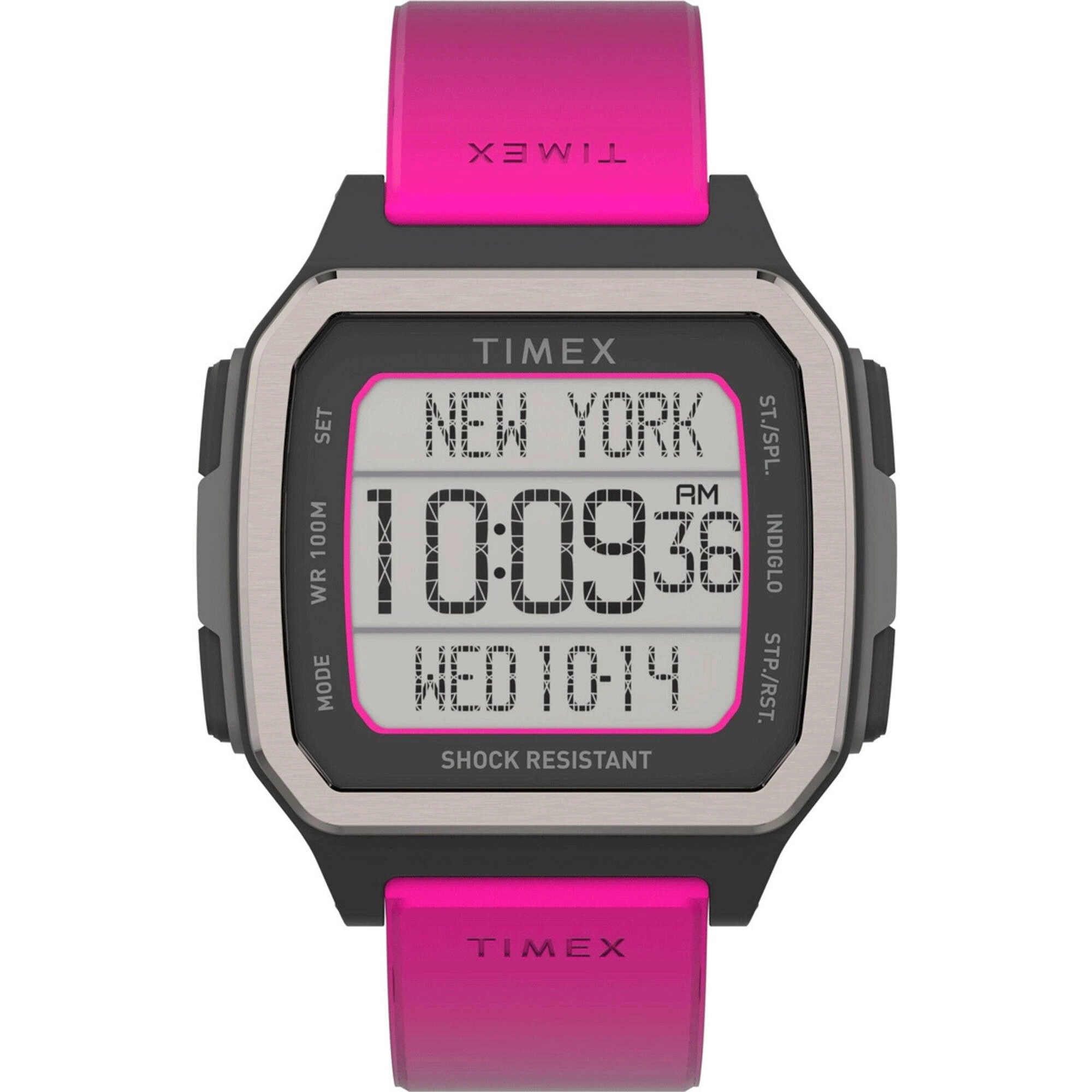 Timex Men's Watch - Command Urban Digital Dial Pink Resin Strap | TW5M29200VQ
