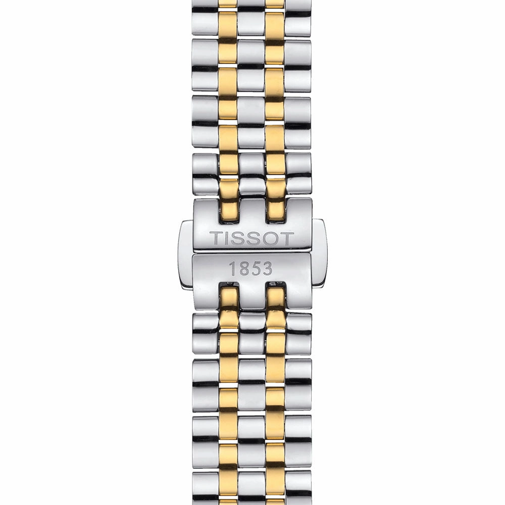 Tissot Carson Premium Lady 30mm Silver Dial Yellow Gold PVD Steel Quartz Watch T1222102203300