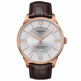 Tissot Chemin Des Tourelles Powermatic 80 Silver Dial 42mm Rose Gold PVD Steel Automatic Gents Watch T0994073603800