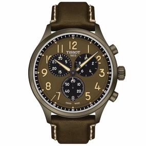 Tissot Chrono XL 45mm Khaki Dial Khaki PVD Steel Gents Quartz Watch T1166173609200