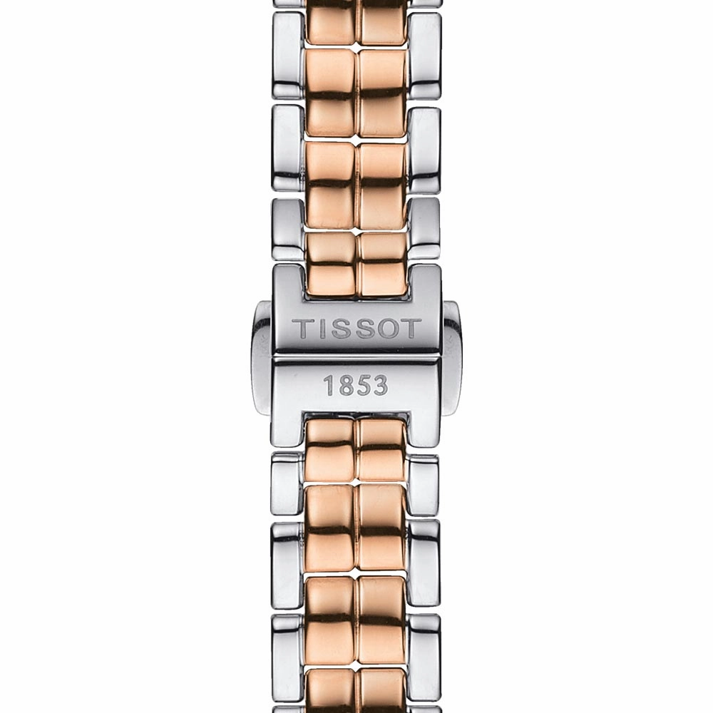 Tissot Flamingo 30mm MOP Dial Rose Gold PVD Steel Ladies Quartz Watch T0942102211100
