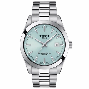 Tissot Gentleman Powermatic 80 Silicium 40mm Ice Blue Dial Automatic Gents Watch T1274071135100