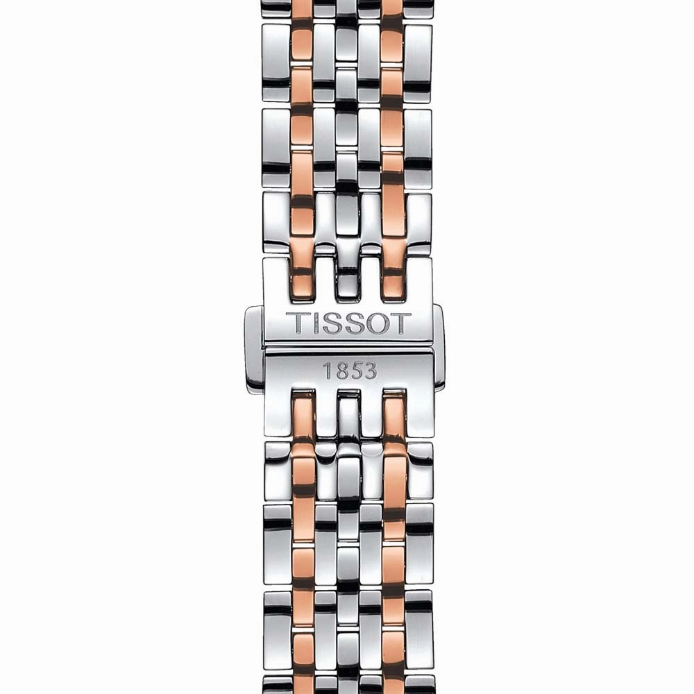 Tissot Le Locle Powermatic 80 Silver Dial 39.3mm Rose Gold PVD Steel Automatic Gents Watch T0064072203300
