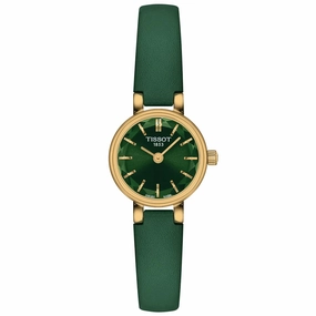 Tissot Lovely Round 19.5mm Green Dial Gold PVD Steel Ladies Quartz Watch T1400093609100