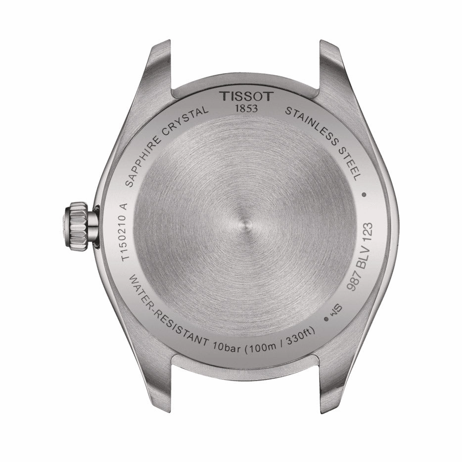 Tissot PR 100 34mm Silver Dial Gold PVD Steel Ladies Quartz Watch T1502102103100
