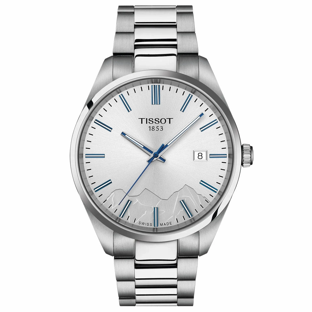 Tissot PR 100 Jungfraubahn Special Edition 40mm Silver Dial Gents Quartz Watch T1504101103100