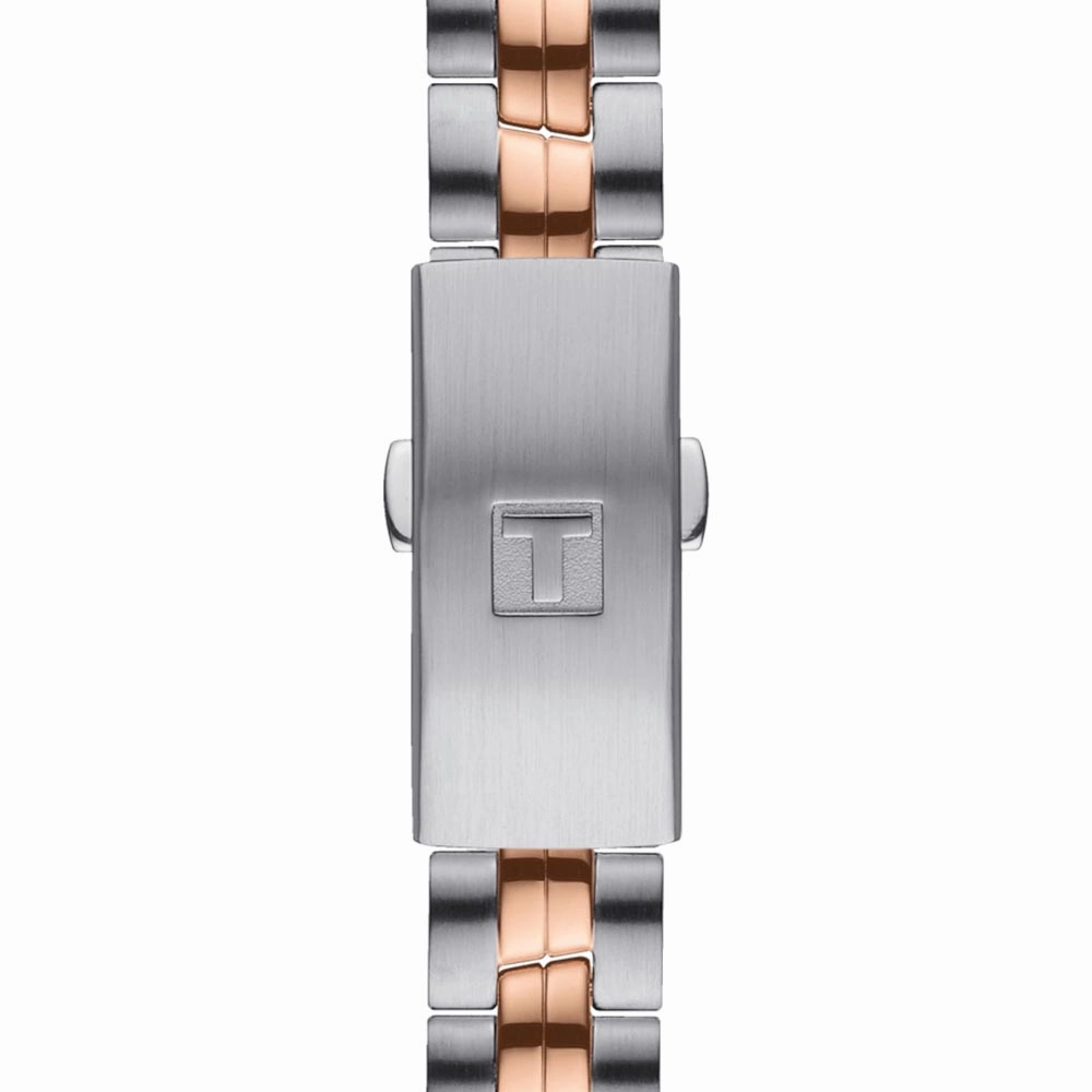 Tissot PR 100 Lady 25mm Silver Dial Rose Gold PVD Steel Quartz Watch T1010102211101