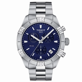Tissot PR 100 Sport 44mm Blue Dial Quartz Chronograph Gents Watch T1016171104100