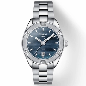 Tissot PR 100 Sport Chic 36mm Black MOP Dial Ladies Quartz Watch T1019101112100
