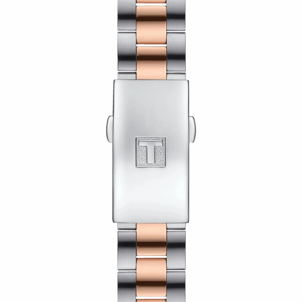 Tissot PR 100 Sport Chic 36mm MOP Diamond Dot Dial Rose Gold PVD Steel Ladies Quartz Watch T1019102211600