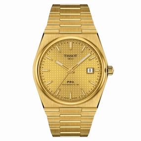 Tissot PRX Powermatic 80 Champagne Dial 40mm Gold PVD Steel Automatic Gents Watch T1374073302100