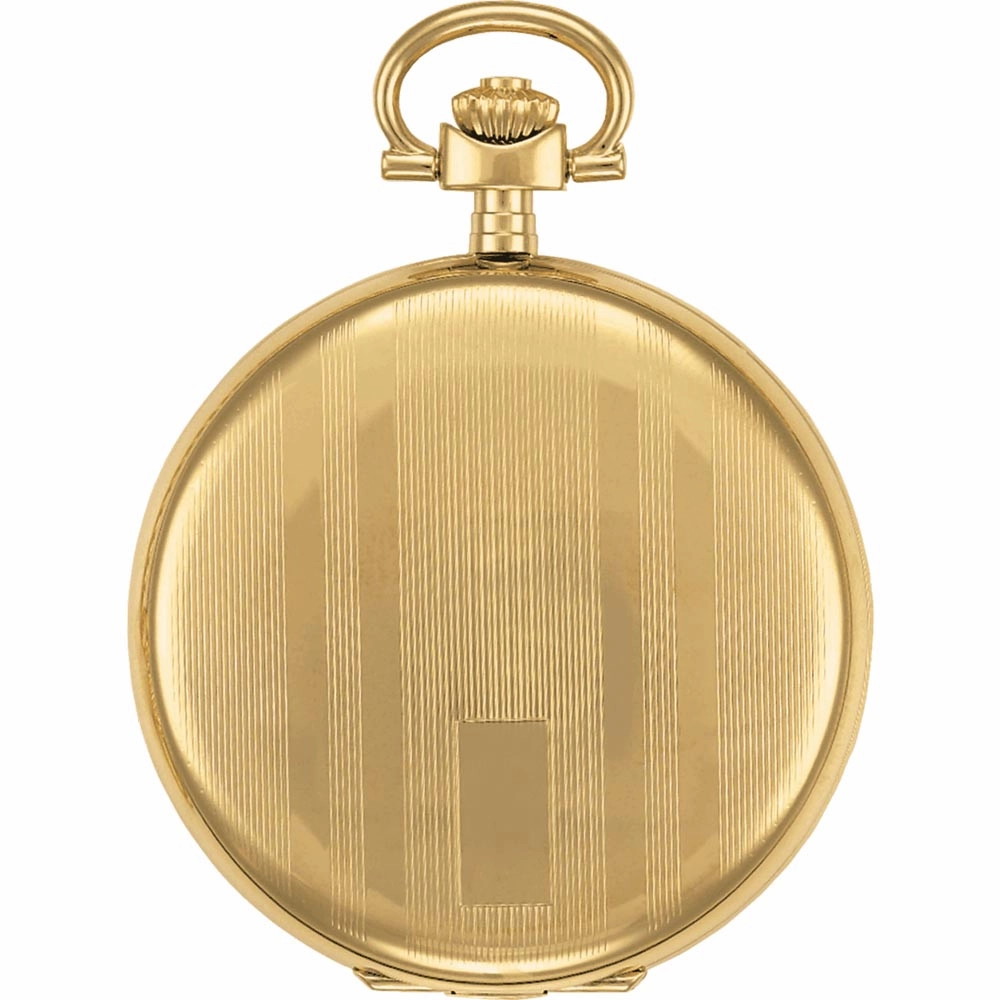 Tissot Savonnette 48.5mm White Dial Gold PVD Steel Quartz Pocket Watch T83455313