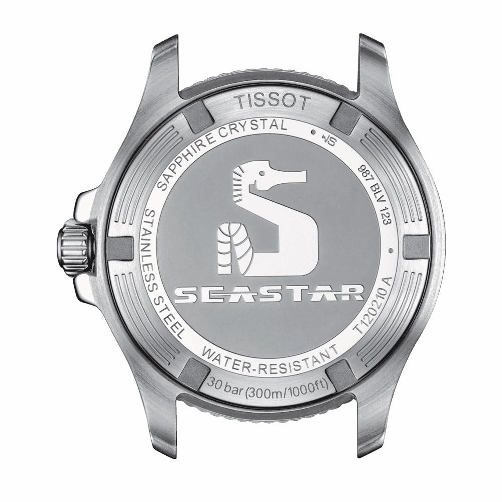 Tissot Seastar 1000 Black Dial 36mm Gold PVD Steel Quartz Watch T1202102105100