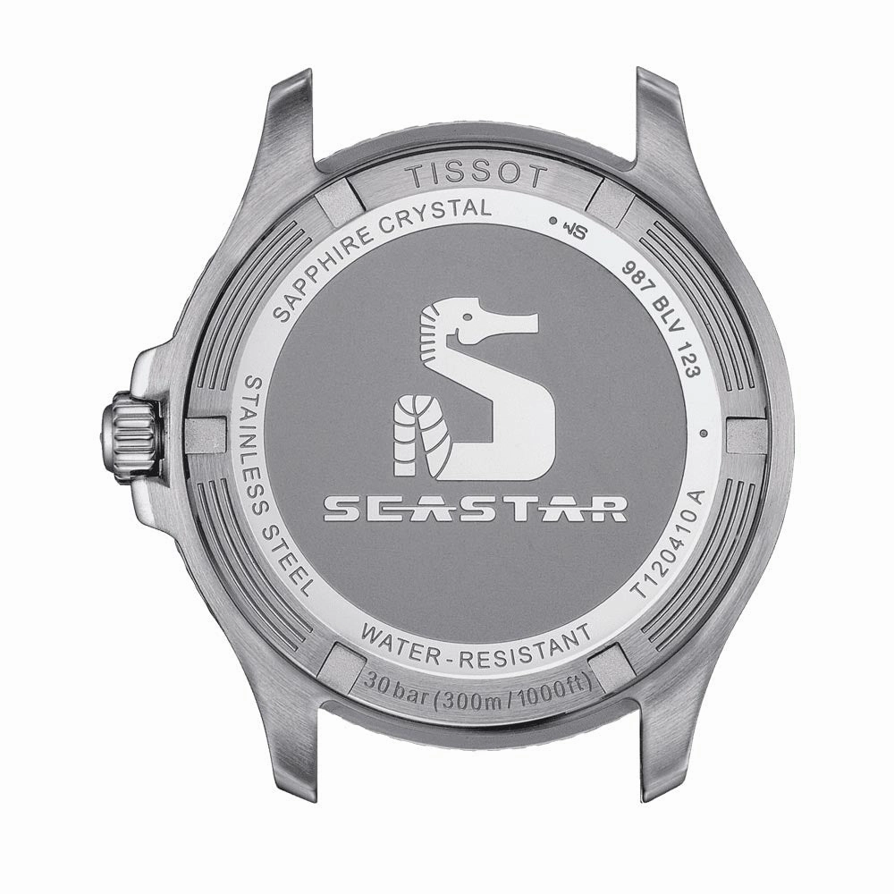 Tissot Seastar 1000 Black Dial 40mm Gold PVD Steel Gents Quartz Watch T1204102205100