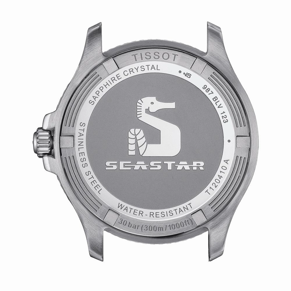 Tissot Seastar 1000 Black Dial 40mm Gold PVD Steel Gents Quartz Watch T1204102205100