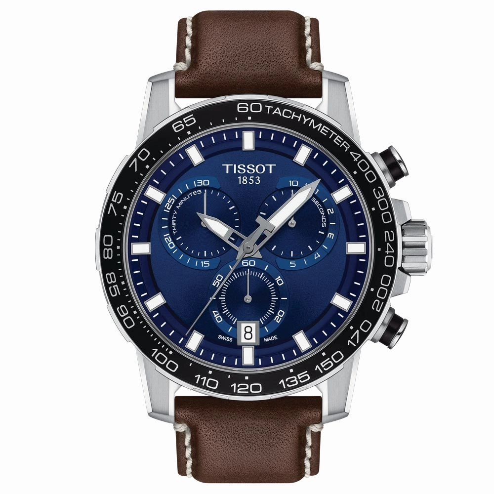 Tissot Supersport Chrono 45.5mm Blue Dial Quartz Gents Watch T1256171604100