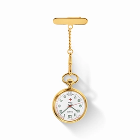 Tissot T-Pocket 30.1mm White Dial Golden Brass Pendant Watch T81722212