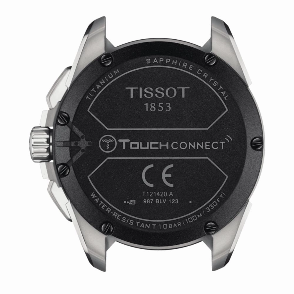 Tissot T-Touch Connect Solar 47.5mm Black Dial Multi Function Titanium Watch T1214204705100