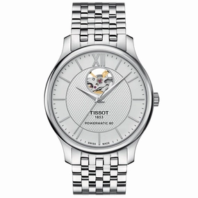 Tissot Tradition Powermatic 80 Open Heart 40mm Silver Dial Gents Watch T0639071103800