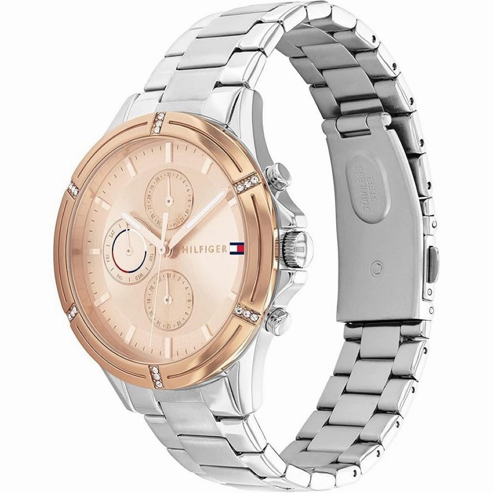 Tommy Hilfiger 1782503 Analogue Multifunction Quartz Watch for women with Carnation gold colored Stainless Steel bracelet