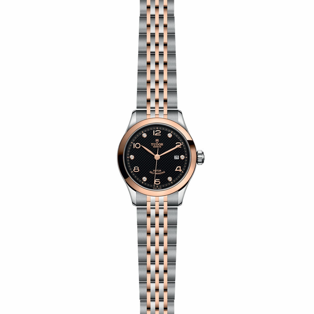 TUDOR 1926 28mm Black Dial Steel & Gold Ladies Watch M91351-0004