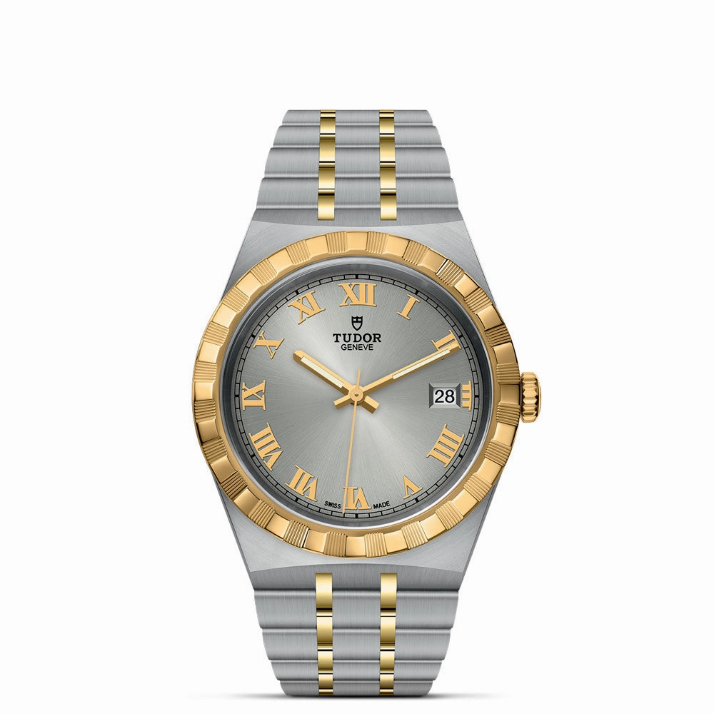 TUDOR Royal 38mm Silver Dial Steel & Gold Watch M28503-0001