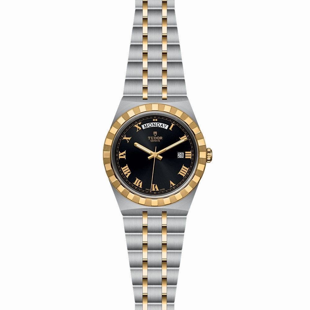 TUDOR Royal 41mm Black Dial Steel & Gold Gents Watch M28603-0003
