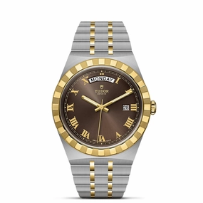 TUDOR Royal 41mm Chocolate Brown Dial Steel & Gold Watch M28603-0007