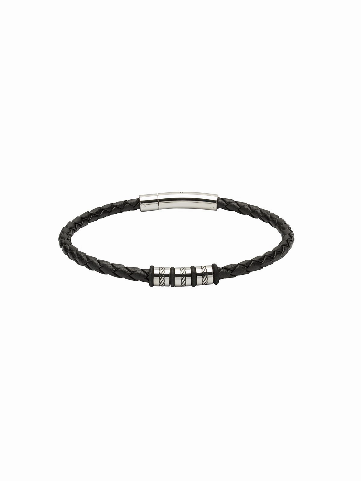 Unique & Co. 21cm Black Leather Bracelet