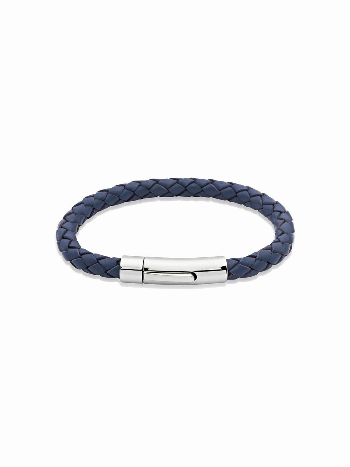 Unique & Co. 21cm Blue Leather Bracelet