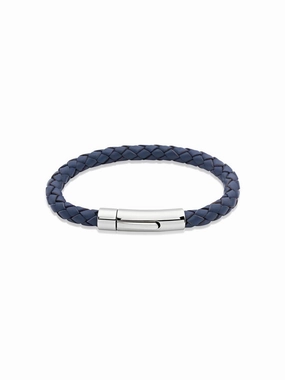 Unique & Co. 21cm Blue Leather Bracelet