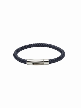Unique & Co. 21cm Blue Leather Bracelet
