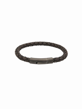 Unique & Co. 21cm Moroccan Brown Leather Bracelet