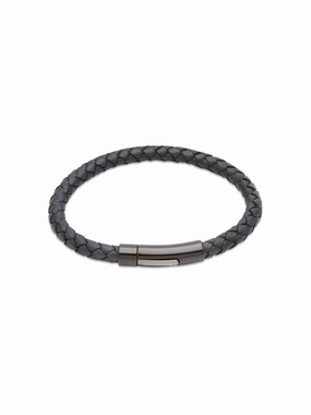 Unique & Co. 21cm Navy Blue Leather Bracelet