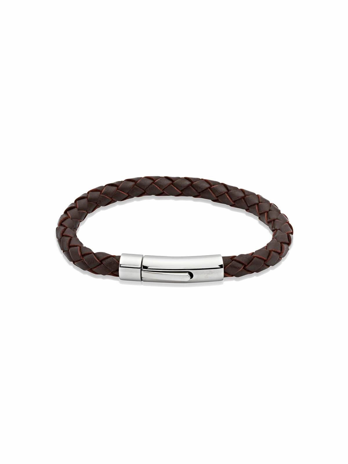 Unique & Co. 23cm Dark Brown Leather Bracelet