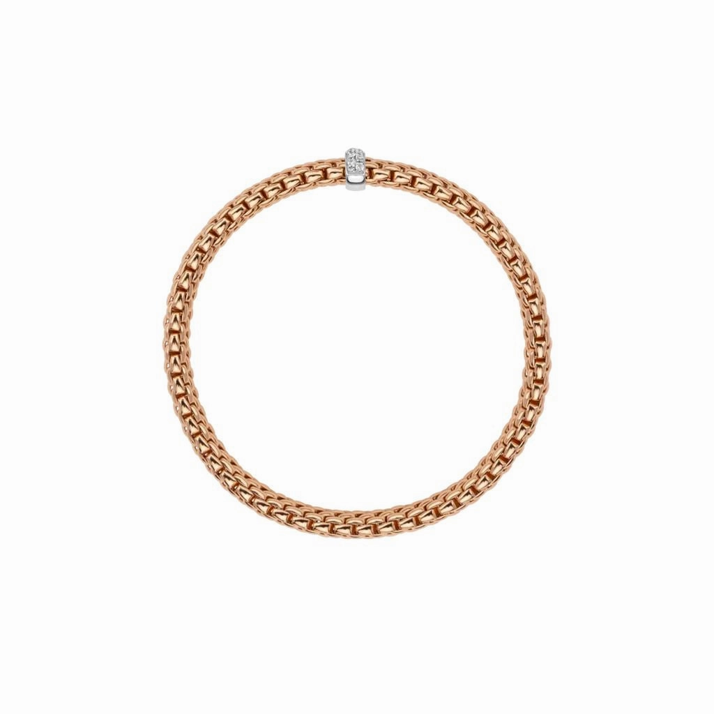 Vendome 18ct Rose & White Gold Diamond Flex'it Bracelet 56002BX_BB_R_XBX