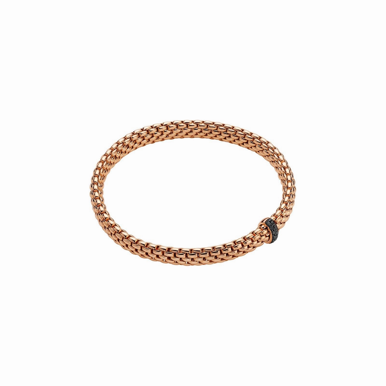 Vendome 18ct Rose Gold Black Diamond Flex'it Bracelet 56002BX_BN_R_X3X
