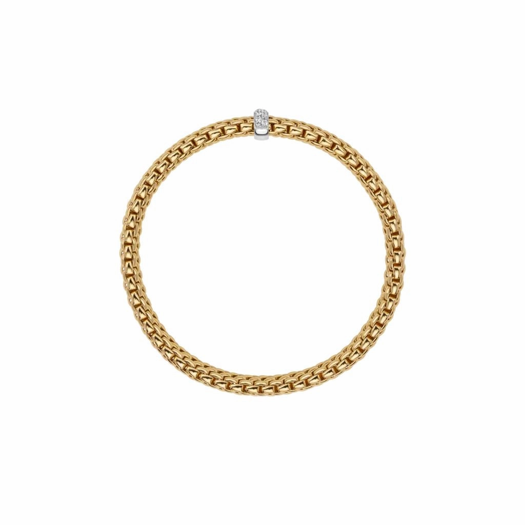 Vendome 18ct Yellow & White Gold Diamond Flex'it Bracelet 56002BX_BB_G_XBX