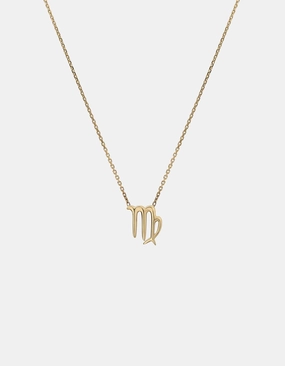 Virgo Astro Pendant Necklace, 14k Gold