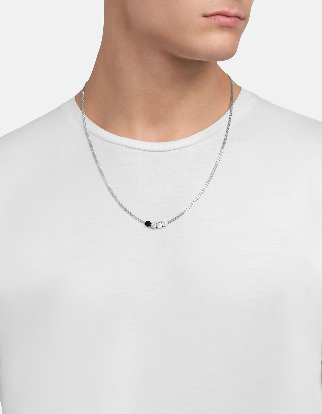 Volcan Type Chain Necklace, Sterling Silver