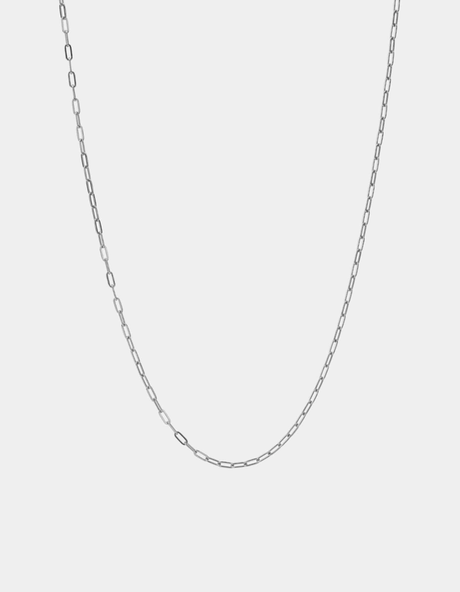 Volt Link Paper Clip Necklace, Sterling Silver