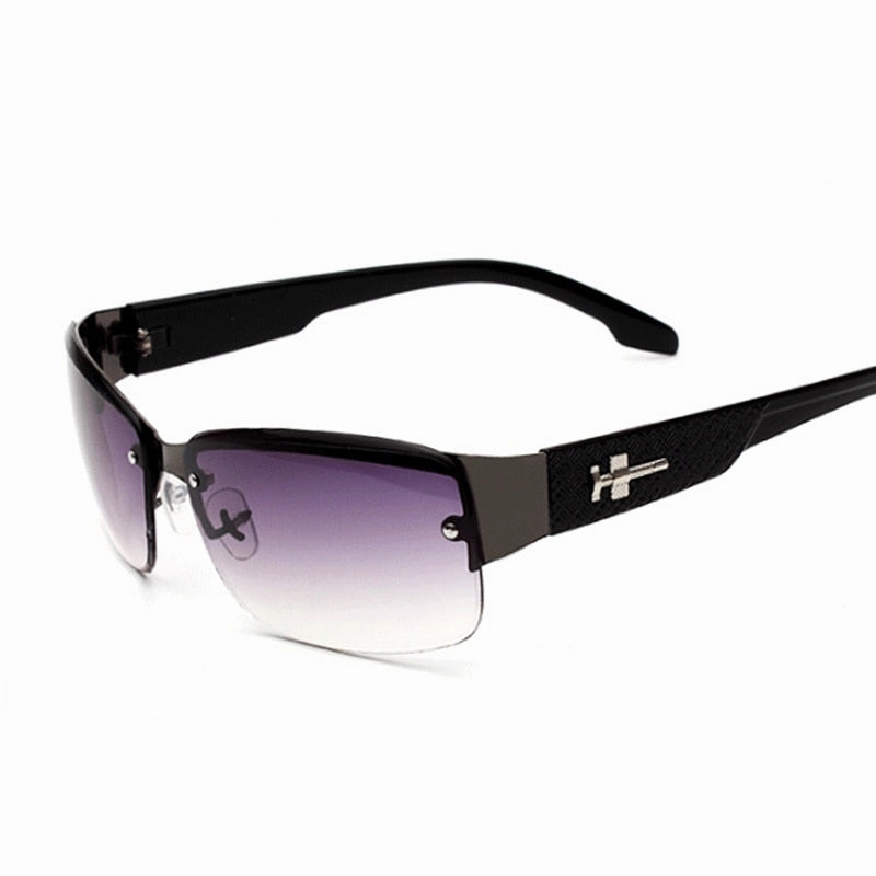 West Louis™ Classic Semi-Rimless Square Gradient Mirror Sunglasses