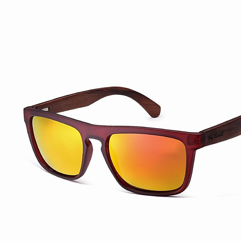 West Louis™ Designer Natural Bamboo Polarized Men Shades Sunglasses