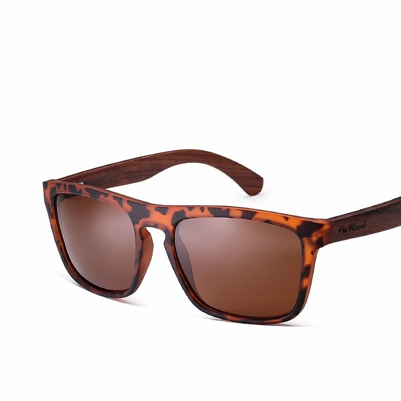 West Louis™ Designer Natural Bamboo Polarized Men Shades Sunglasses