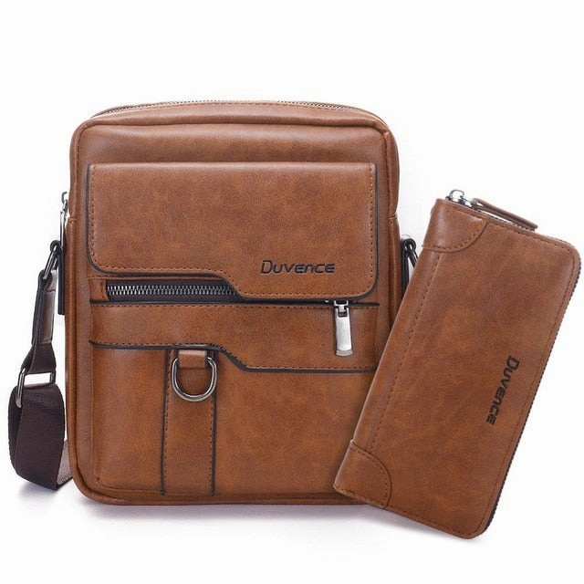West Louis™ Men's Leather Crossbody Business Bag